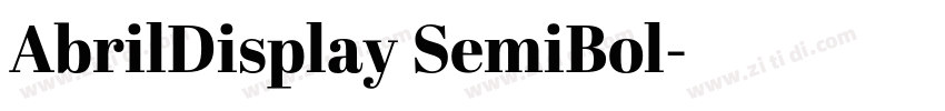 AbrilDisplay SemiBol字体转换